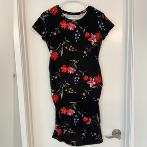 Old Navy MATERNITY Bodycon Dress Medium Floral